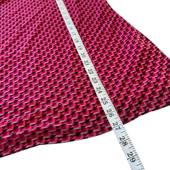 Halogen Pink Geometic Sleeveless Career Plus Size‎ Top, 2X - Picture 6 of 7